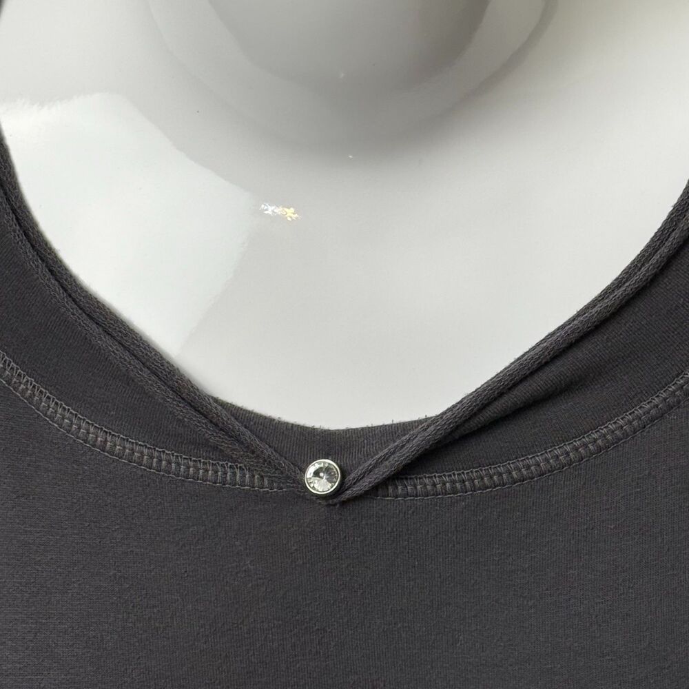 Urban Muu Muu Lounge Sweatshirt Crystal Dress Gray Cozy Relaxed Casual USA‎ Made - Picture 2 of 8